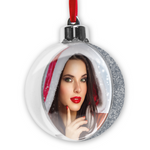 SF105S Bombka świąteczna srebrna