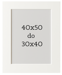 Passe-partout 40x50 do 30x40, 1616160 białe
