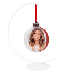 Stojak na Bombkę biały - Talerz-12 cm., h=26cm