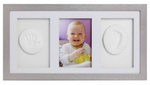 Odcisk Bobasa - Potrójna Ramka z Glinką - Srebrna