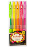 199236 Długopis Sarasa 5 Neon zestaw