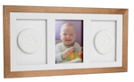 Odcisk Bobasa - Potrójna Ramka z Glinką - Brązowa